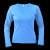 107 Tričko Ladies long sleeve Azure Blue